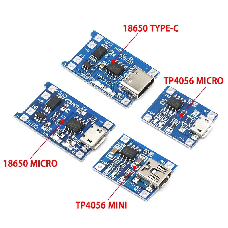 Type c/Micro USB 5V 1A 18650 TP4056 модуль зарядного устройства литиевой батареи зарядная плата