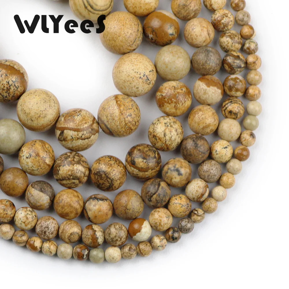 

Бисер WLYeeS из натурального камня, круглый шар, 4, 6, 8, 10, 12 мм, свободный Бисер для ювелирных изделий, Женское Ожерелье, подвески, сделай сам