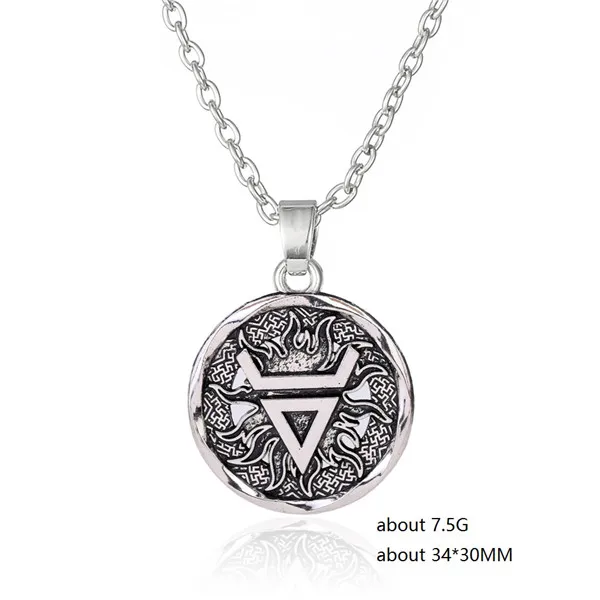silver Teamer Регулируемый кулон Neckalce Veles символ Weles славянское богатство талисман бренд ювелирные изделия языческое мужское ожерелье золотой серебряный цвет - Окраска металла: silver
