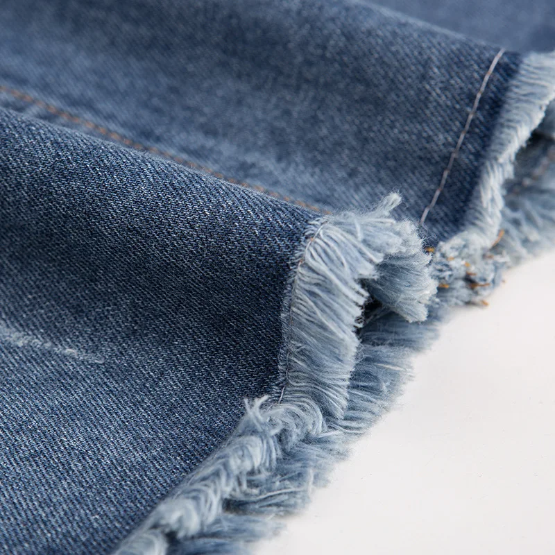 1252 Shredded Women denim skirt female 2019 spring and summer new embroidered skirts Slim bag hip BLUE M-4XL | Женская одежда