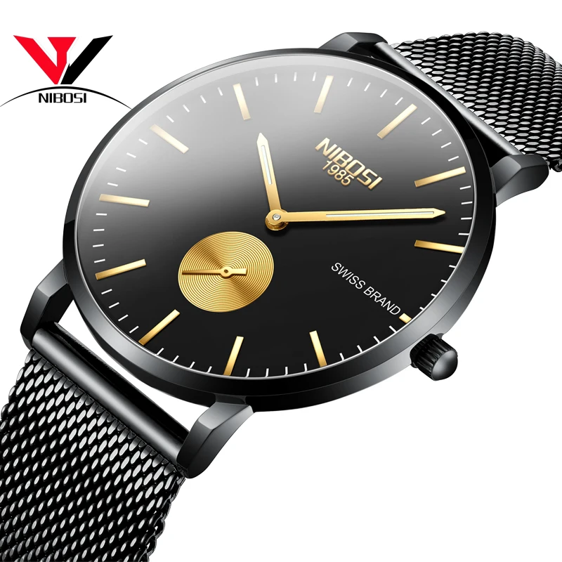 Часы NIBOSI унисекс повседневные женские аналоговые часы тонкие водонепроницаемые