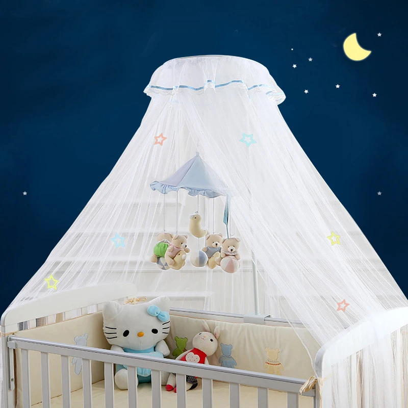 Современный стильный круглый купольная москитная сетка для детской кроватки