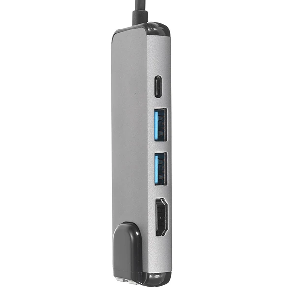 5 портов в 1 Тип C быстрая зарядная док-станция USB C 3,0 зарядка Ethernet 4 K HD HDIM адаптер Gigabit Lan Синхронизация данных для ПК планшета
