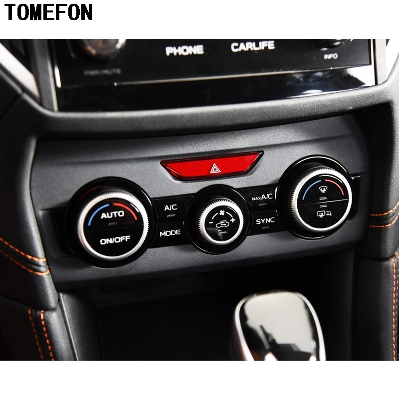 

Матовая панель управления TOMEFON ABS для Subaru Crosstrek SUV 2017 2018, кнопки кондиционера воздуха с отверстием для чашки