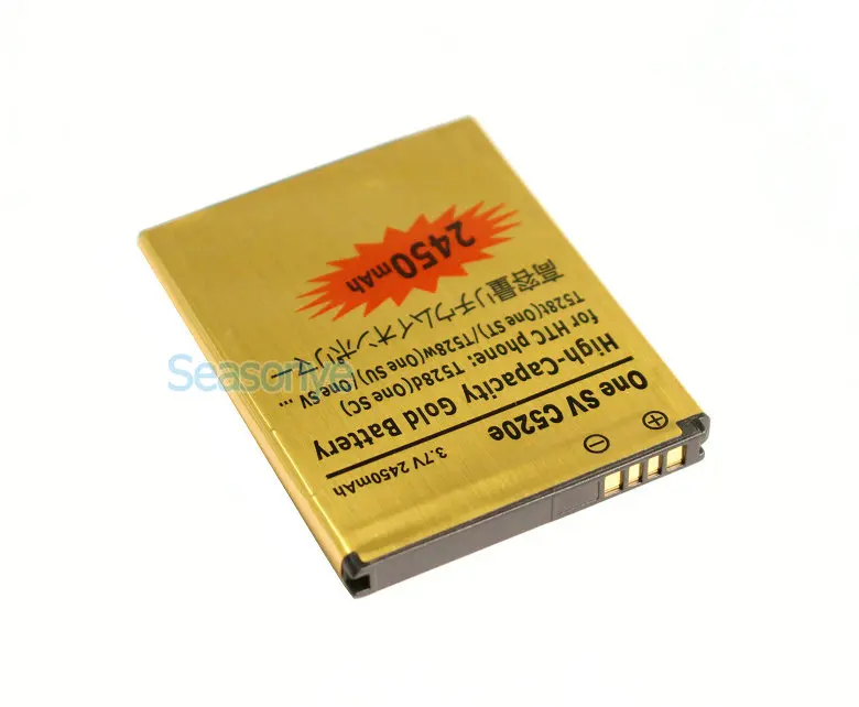 Seasonye 2450mAh BA S890 Золотая запасная батарея + универсальное зарядное устройство для HTC