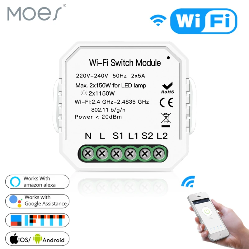 Wifi умный светильник-переключатель Diy выключатель модуль Smart Life/приложение Tuya