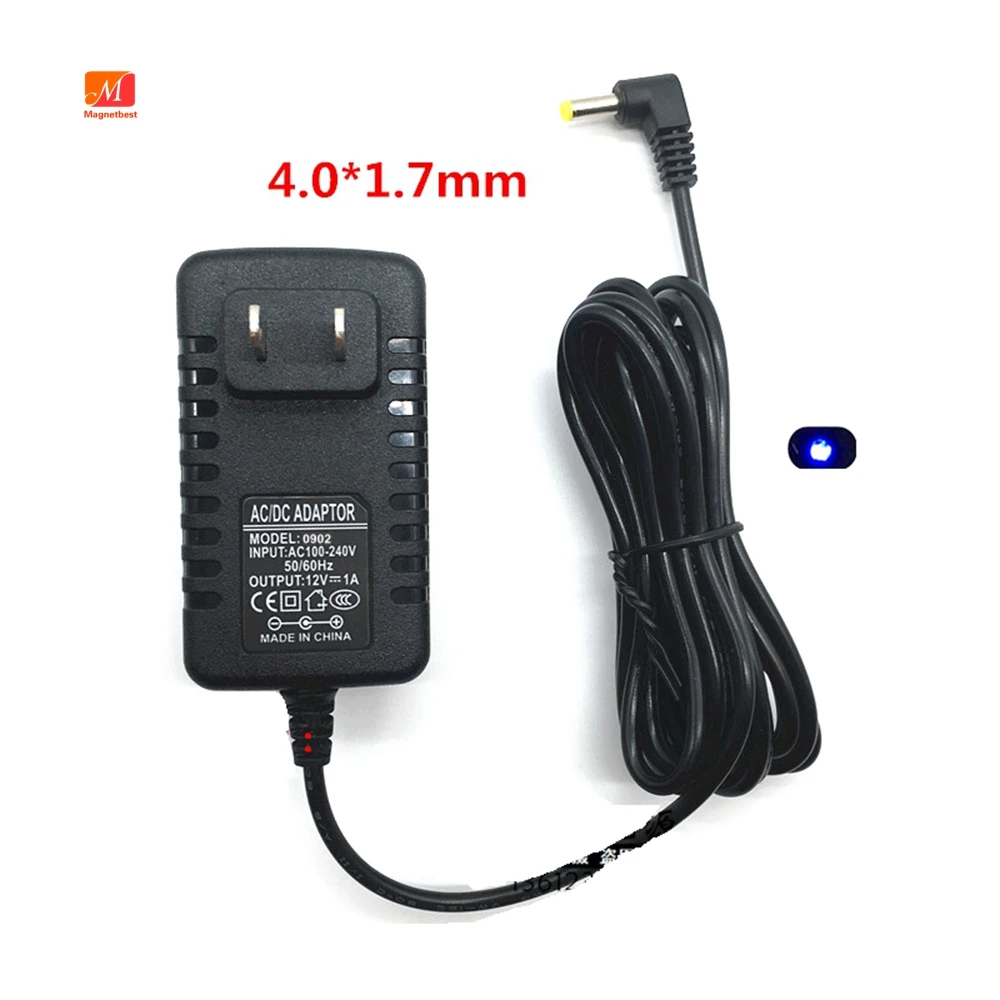 12V 1A 300cm кабель конвертер AC DC адаптер 1000mA 12W 4 0 1 7mm зарядное устройство EU US Plug |