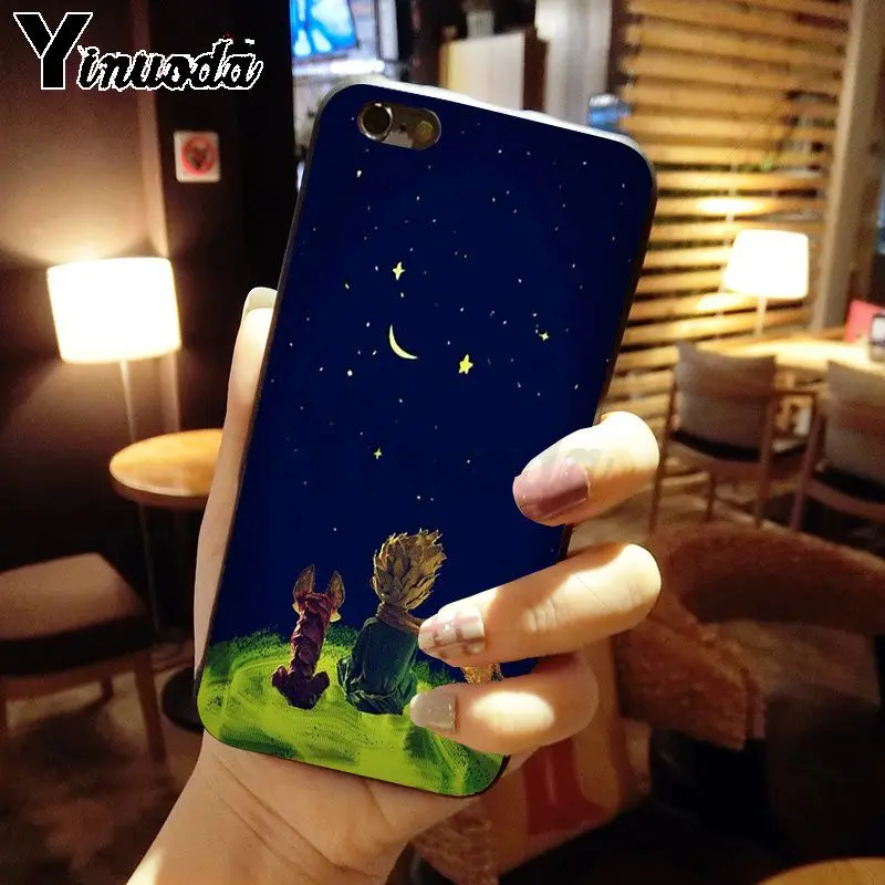 Yinuoda Маленький принц ТПУ черный чехол для телефона iPhone 5 5Sx 6 7 7plus 8 8Plus X XS MAX XR |