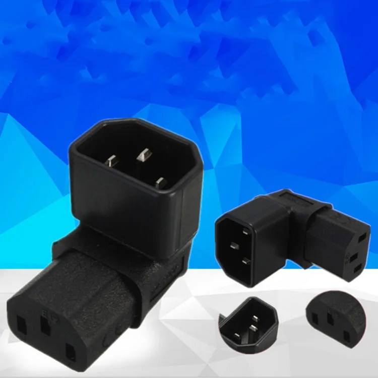 Новый прямоугольный адаптер IEC UP Angled 320 C14 to C13 для Icd настенного крепления