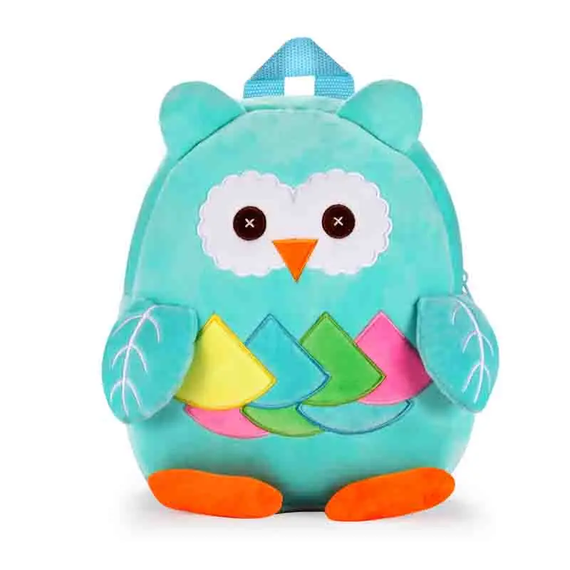 Синий Милый Плюшевый Рюкзак-Сова Kawaii Кролик Рюкзак Мягкая игрушка кролик розовый синий детская школьная сумка подарок Детская игрушка для маленькой девочки - Цвет: Синий