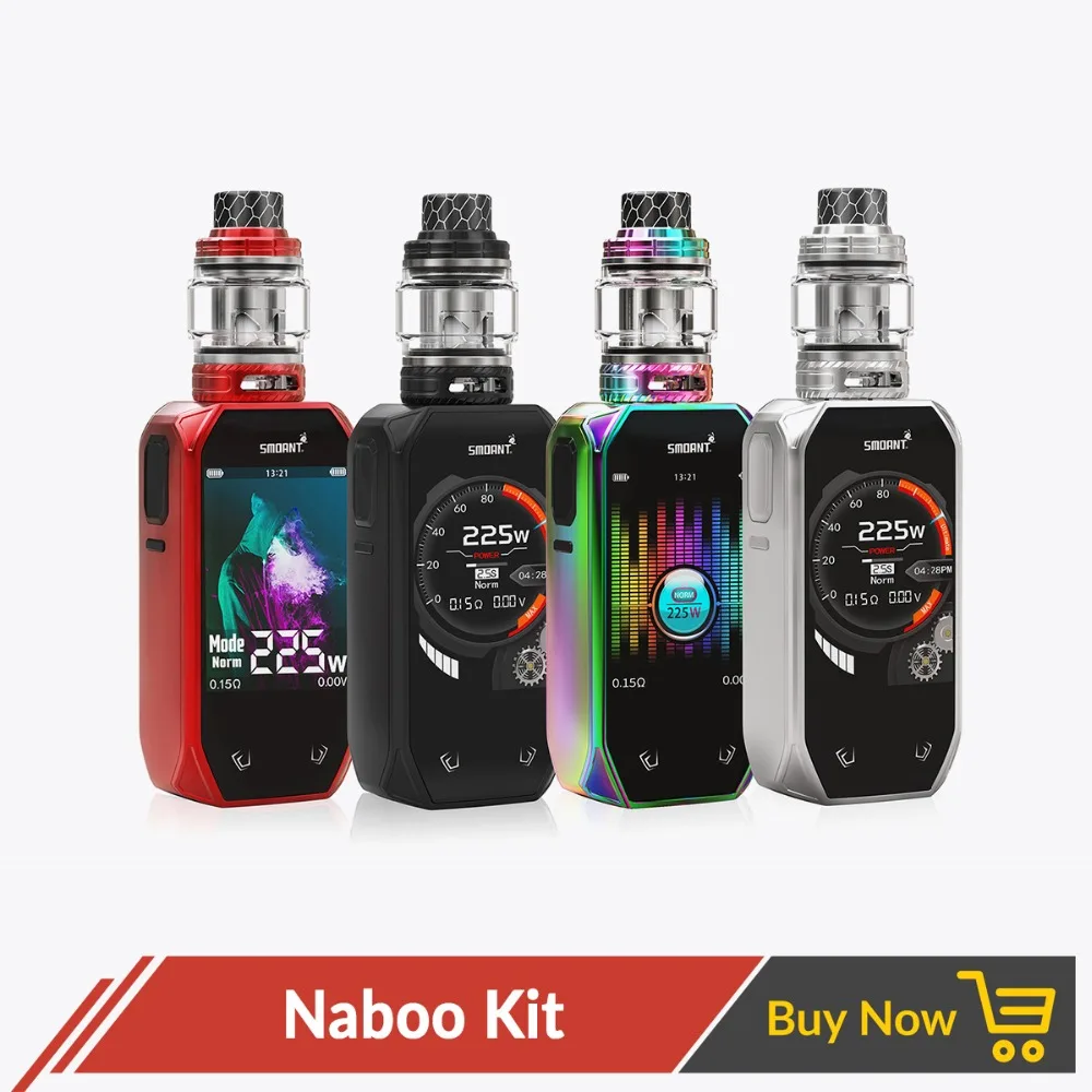 Smoant Naboo 225 Вт комплект сенсорная кнопка Макс 2 4 дюймов экран с мл/2 мл танк