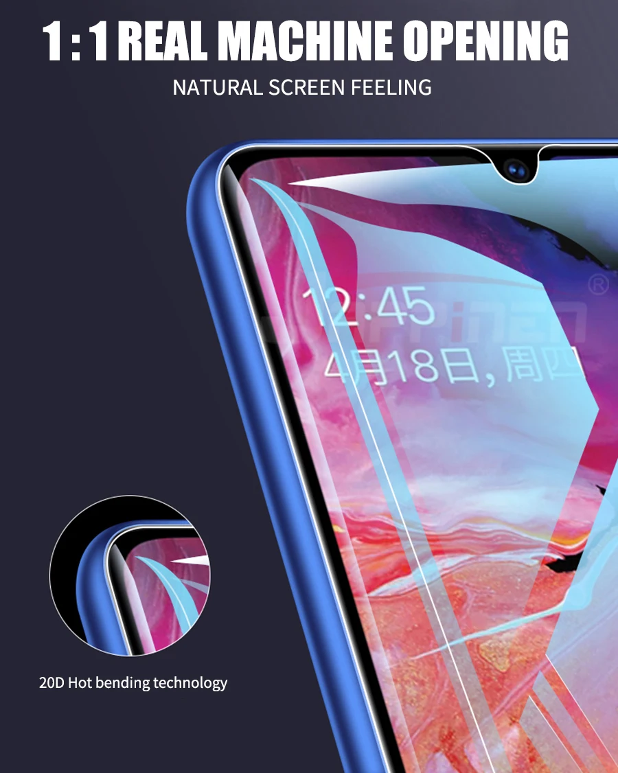 20D полностью наклеиваемая поверхность покрытие закаленное Стекло для samsung Galaxy A50 A20 A30 A40 A70 A80 A90 A10 M20 M30 M40 Экран протектор Стекло пленка