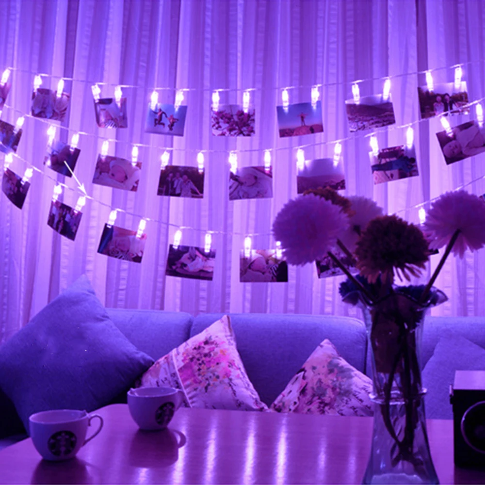 1 2 м 10 светодиодов S празднисветильник свет s фоторамка светодиодная гирлянда