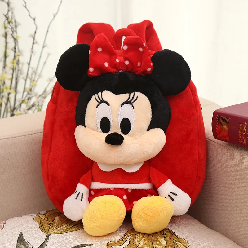 Disney детей плюшевый рюкзак Кукла мешок для школьника Микки Маус мультфильм сумки для мальчиков и девочек подарок ребенку чехол для хранения