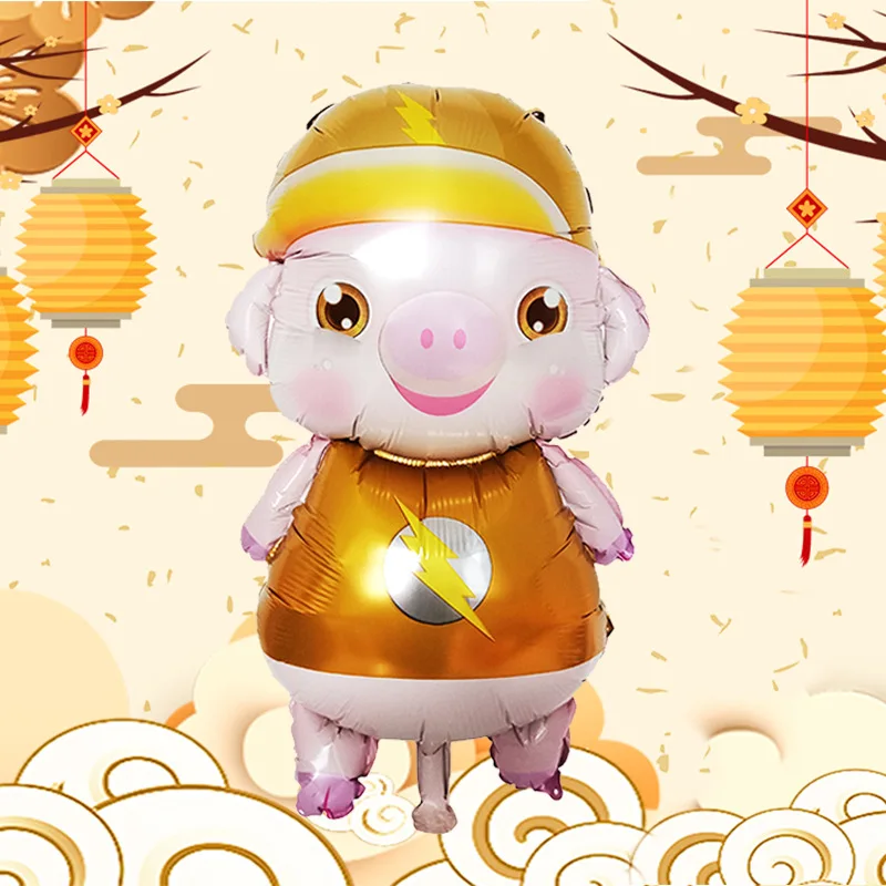 Новинка 2019 новогодний воздушный шар в форме свиньи из алюминиевой пленки для