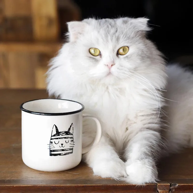 Кружка Керамическая с рисунком кота 385 мл|Кружки| |