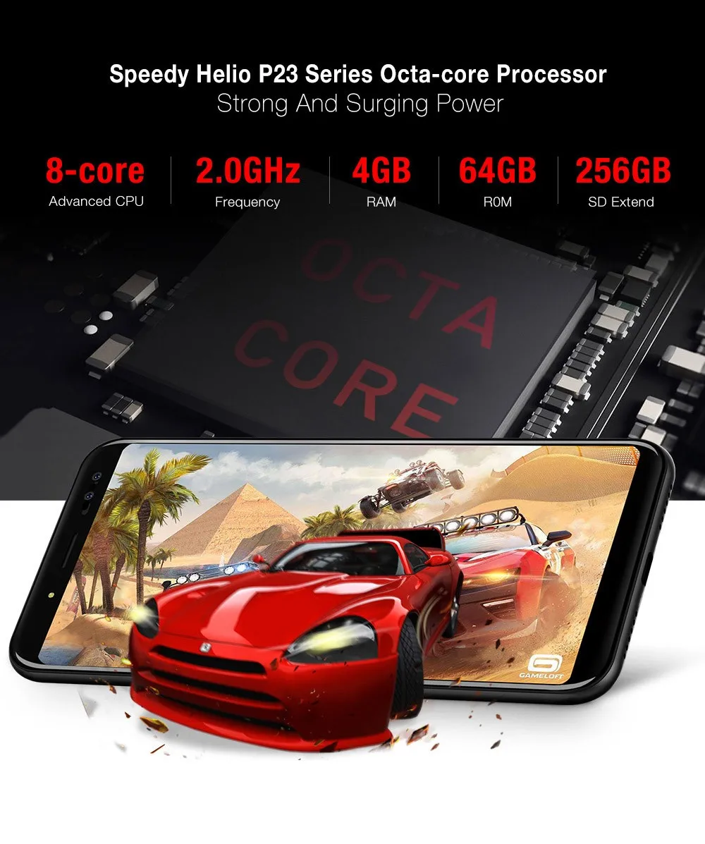 Ulefone Power 3S 6." 18:9 FHD 4G смартфон MTK6763 Octa core Android 7.1 4 ГБ+ 64 ГБ 16MP 4 Камеры 6350 мАч Сканер отпечатков пальцев Face ID