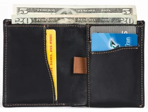 Full grain leather Новинка, модный кожаный мужской двойной RFID кошелек, черный цвет, Bellroy, ультра тонкий кошелек с отделением для монет, невидимая сумка для sd-карт - Цвет: Full grain leather