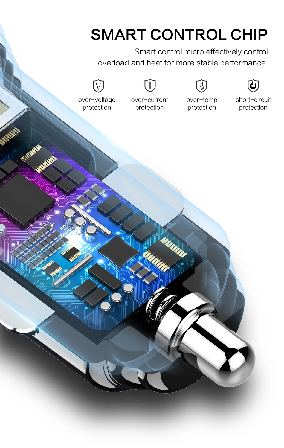 FLOVEME 2.4A Мини Двойное быстрое автомобильное USB зарядное устройство для телефона USB Автомобильное зарядное устройство для iPhone XR XS 8 7 Plus Универсальное зарядное устройство для телефона для Xiaomi mi8 redmi