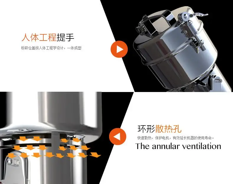 Многофункциональный измельчитель для муки 2200 г портативная Бытовая дробилка