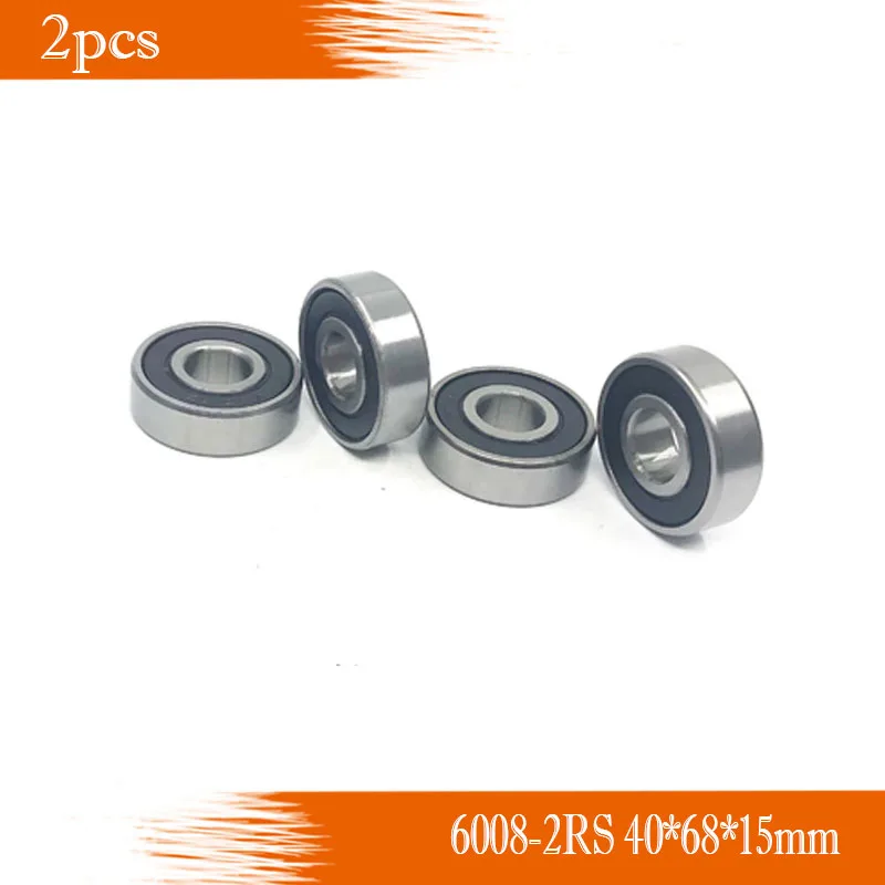 

2pcs 6008RS Bearing 40*68*15mm Deep Groove 6008-2RS Ball Bearings 6008RS 180108 RS 6008 2RS 40X68X15mm