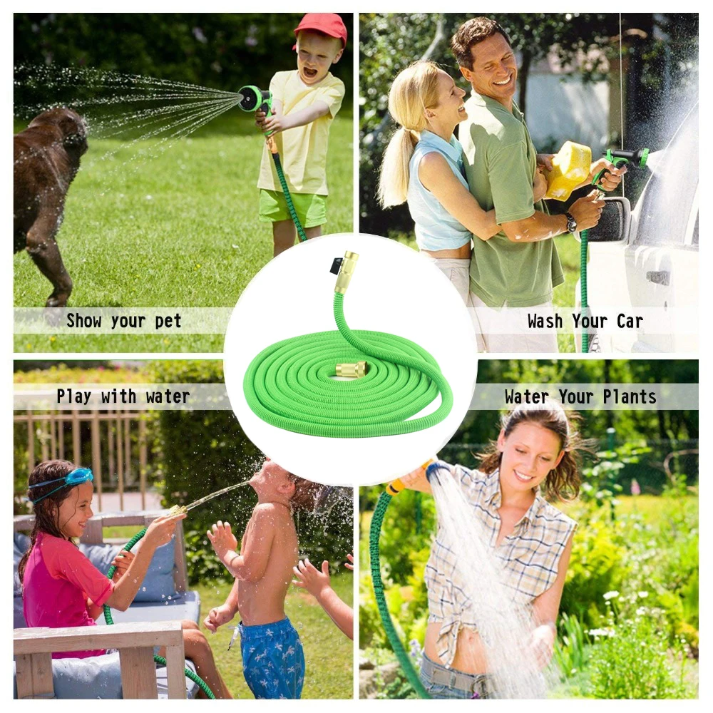 

Retractable Gardening Hose Magic Flexible TPE Hose 3/4 Joint High Pressure Car Wash Hose Water Gun Outdoor Cleaning Supplies