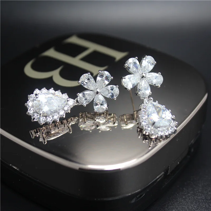 Цветочная подвеска новинка стильные женские серьги лидер продаж висячие в форме