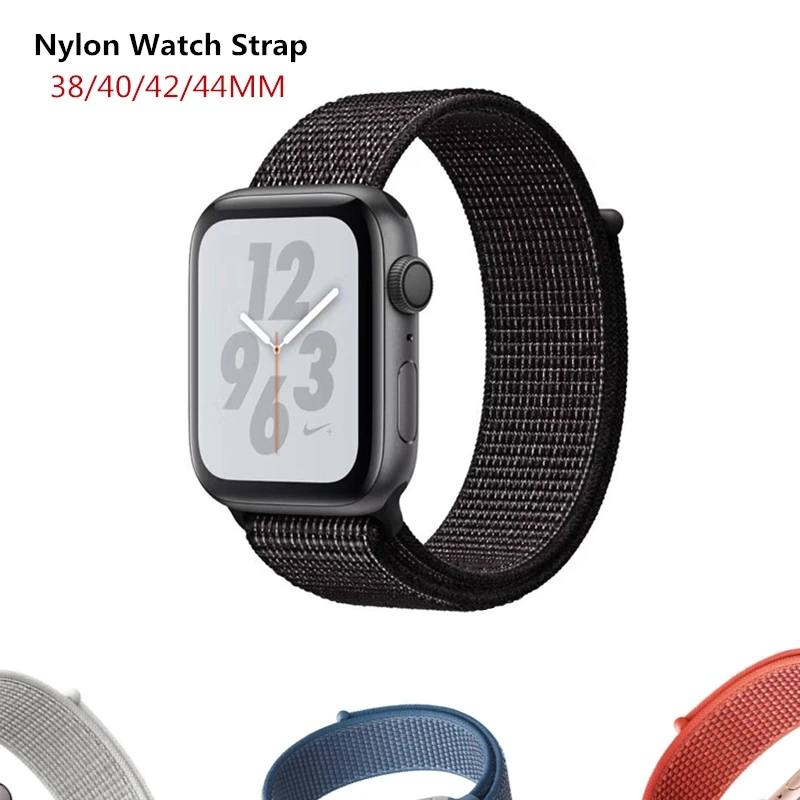 Светоотражающая Спортивная Петля из нейлона для Apple Watch Nike Series 4 40 мм 44 мм ремешок для часов iWatch 38 мм 42 мм серии 2 3 4