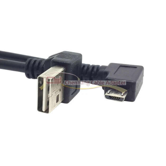 Кабель двусторонний с двумя штекерами USB 2 0 и углом 90 градусов 25 см | Компьютеры