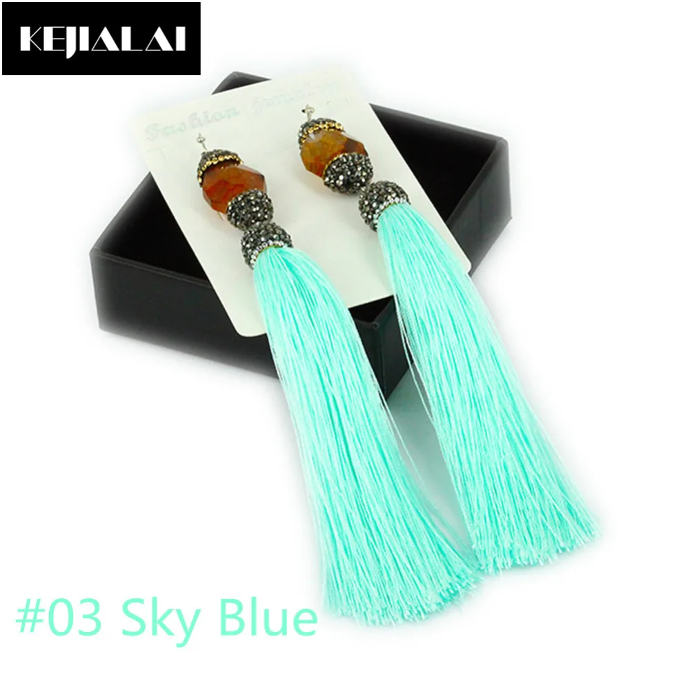 Женские серьги с бахромой и кисточками винтажные длинные серьги-гвоздики из