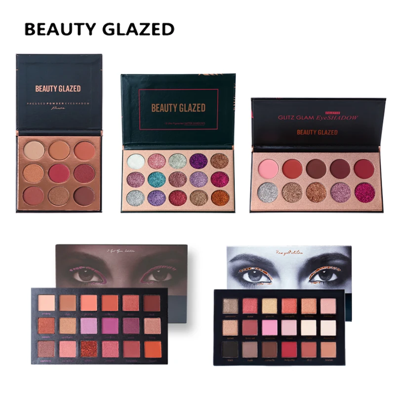 Косметические глазурованные блестящие тени для век Palete Make Up Eye Shadow Long lasting легко