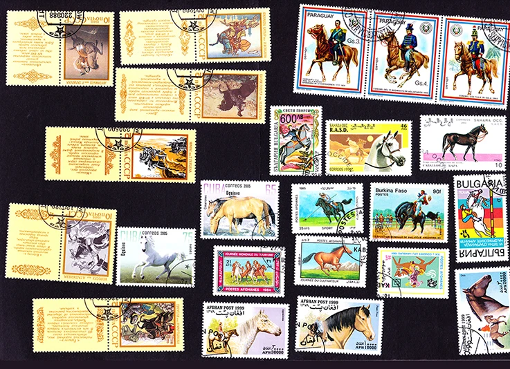20 шт./лот конные марки разных стран без повторов с маркировкой почтовых