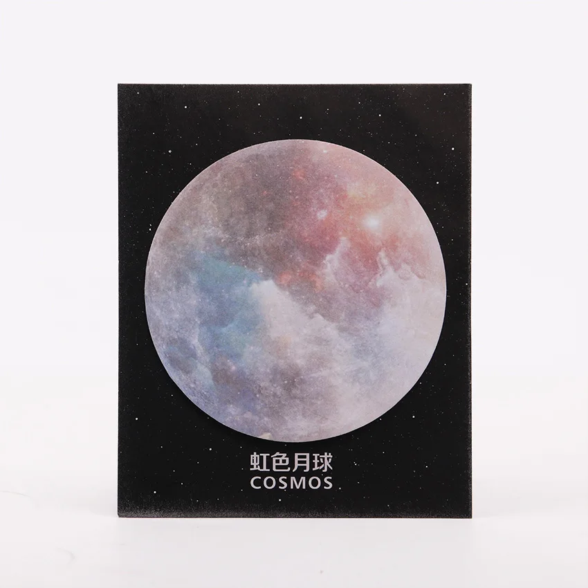 1 шт.(30 листов) блокноты для записей, липкие заметки, Kawaii, милый блокнот для бумаги с планетой, наклейки для скрапбукинга, офисные школьные канцелярские принадлежности - Цвет: Red moon