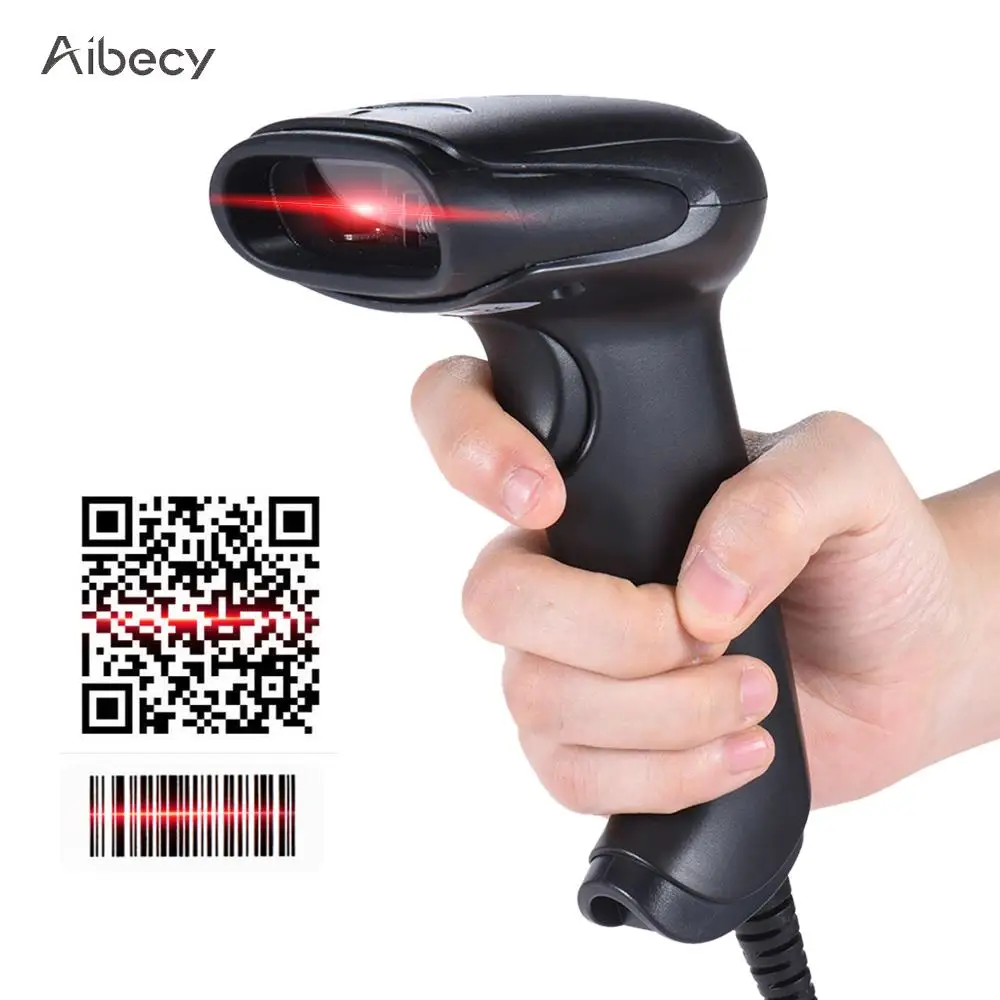Aibecy USB проводной Ручной 1D сканер штрих кода считыватель кодов для супермаркета