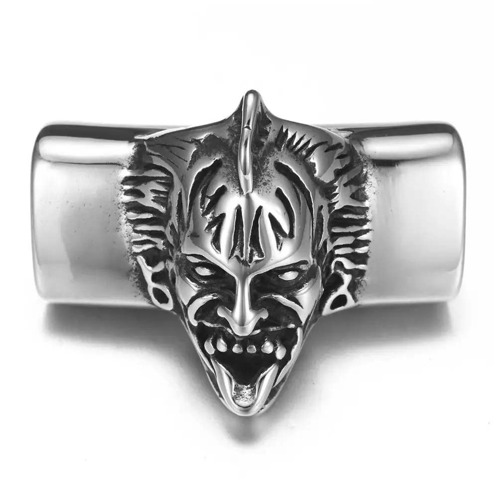 Из нержавеющей стали Панк хиппи бусины для нанизывания 12*6 мм отверстие слайды