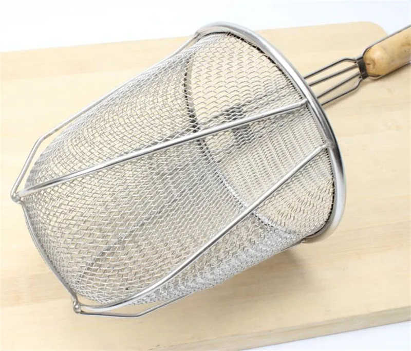 Корзина для жарки из нержавеющей стали проволочная сетка дуршлаг лапши круглые