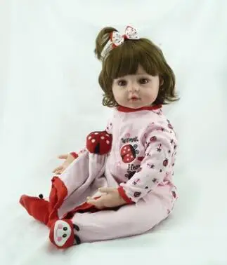 NPKDOLL, 22 дюйма, для девочек, силиконовые куклы для новорожденных, куклы для новорожденных, реалистичные, 55 см, для новорожденных - Цвет: Красный