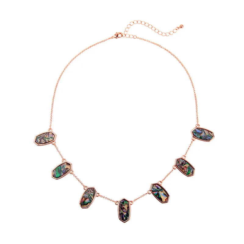

ZWPON Brand Designer Oval Abalone Shell Bubble Bib Necklace for Women Fashion 2019 KS Statement Necklace Wholesale