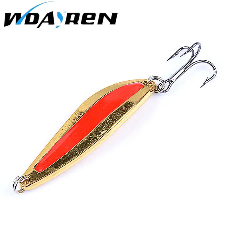 1Pcs Metal Spinners spoon Treble Hook Fishing Lure 47mm 7g Leech bait Angling Bass Lures Accessories Tackle FA-455 | Спорт и