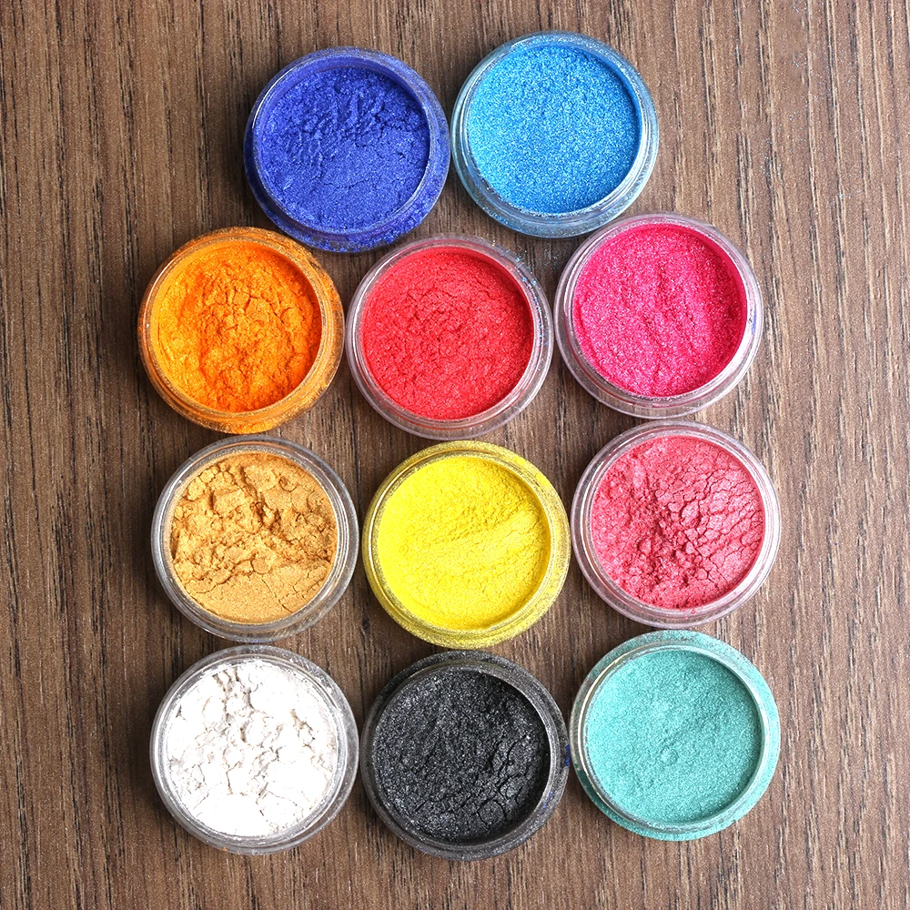 Смола 2 шт. слюда для макияжа порошок мыло краситель мерцающие пигменты сделай