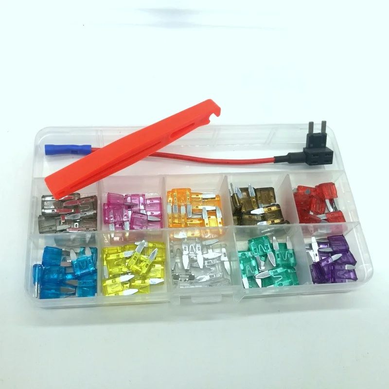 

Коробка с предохранителем Mini Auto blade 100, предохранители в ассортименте шт., для использования в машине и лодке, 2-35A, 10 размеров