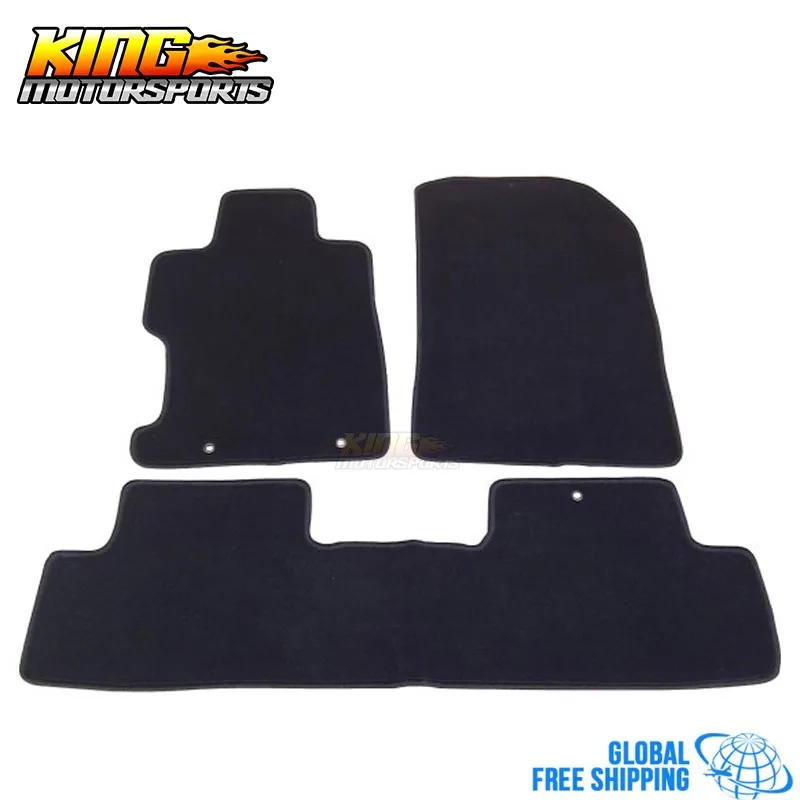 Подходит для 06-11 Honda Civic 2Dr 4Dr коврики ковер передний и задний нейлон черный 3 шт глобальная по всему миру