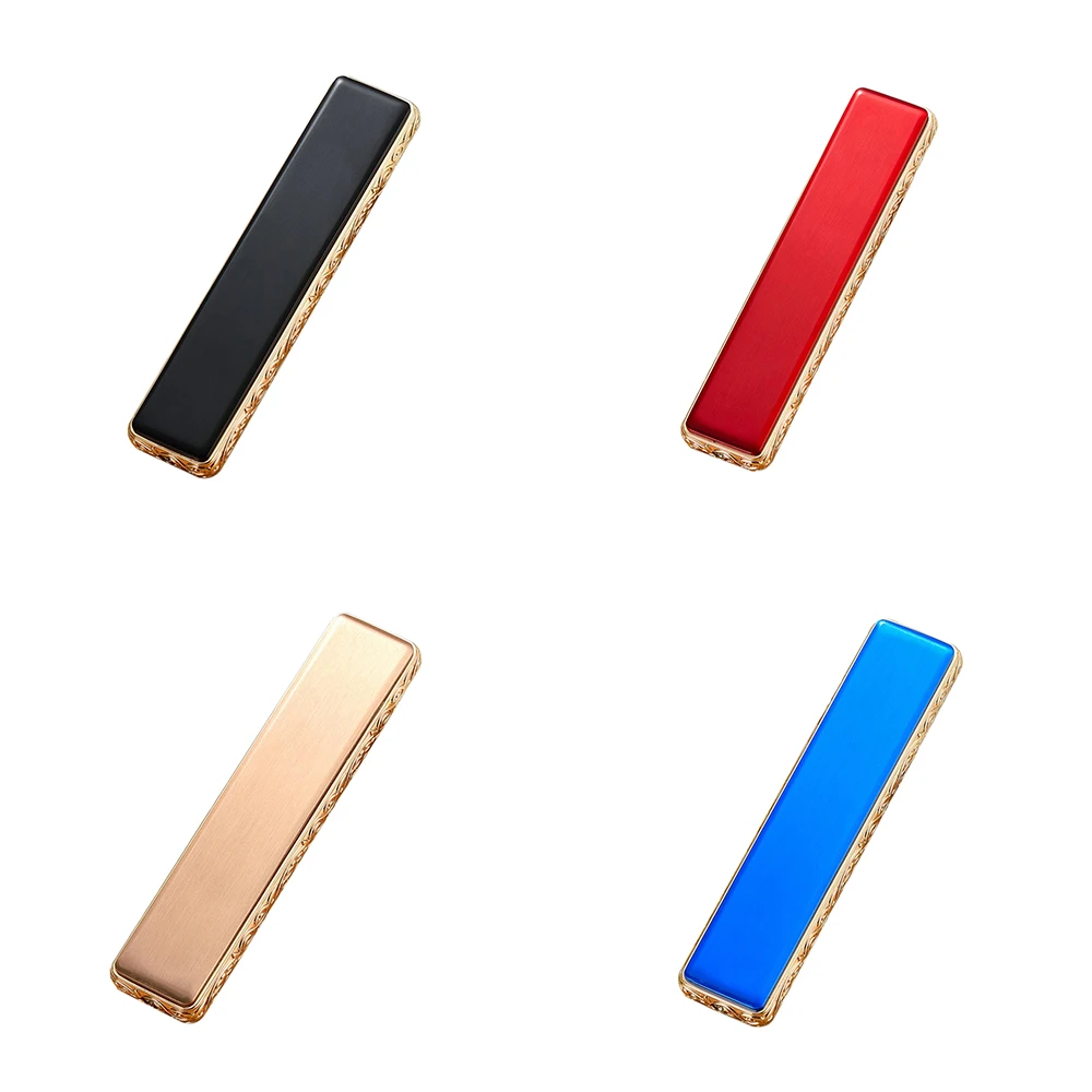 New Thin Usb Charging Metal Lighter Electronic Cigarette Lighters Small Rechargeable Electric Windproof Men Gift | Дом и сад