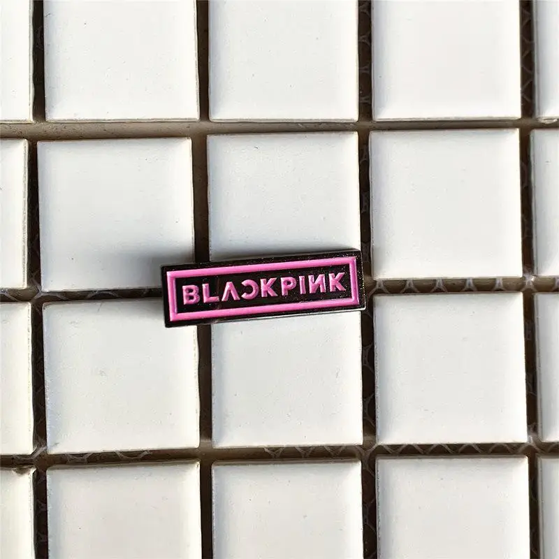 Черный Розовый Exo Jungkook Suga V Jimin Jin Rm Металл дважды хочу один значок Pin Lightstick Pin задний значок нагрудный знак брошь K-pop - Окраска металла: blackpink