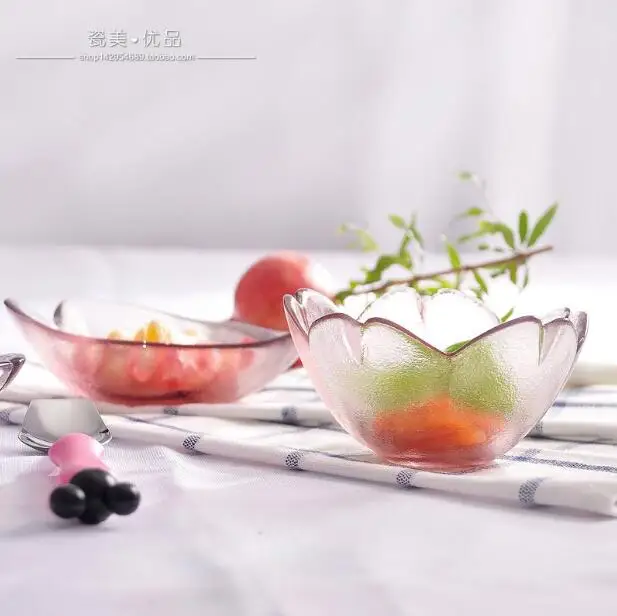 Креативные маленькие блюда Сакура блюдце стеклянная чаша розовый соус тарелка