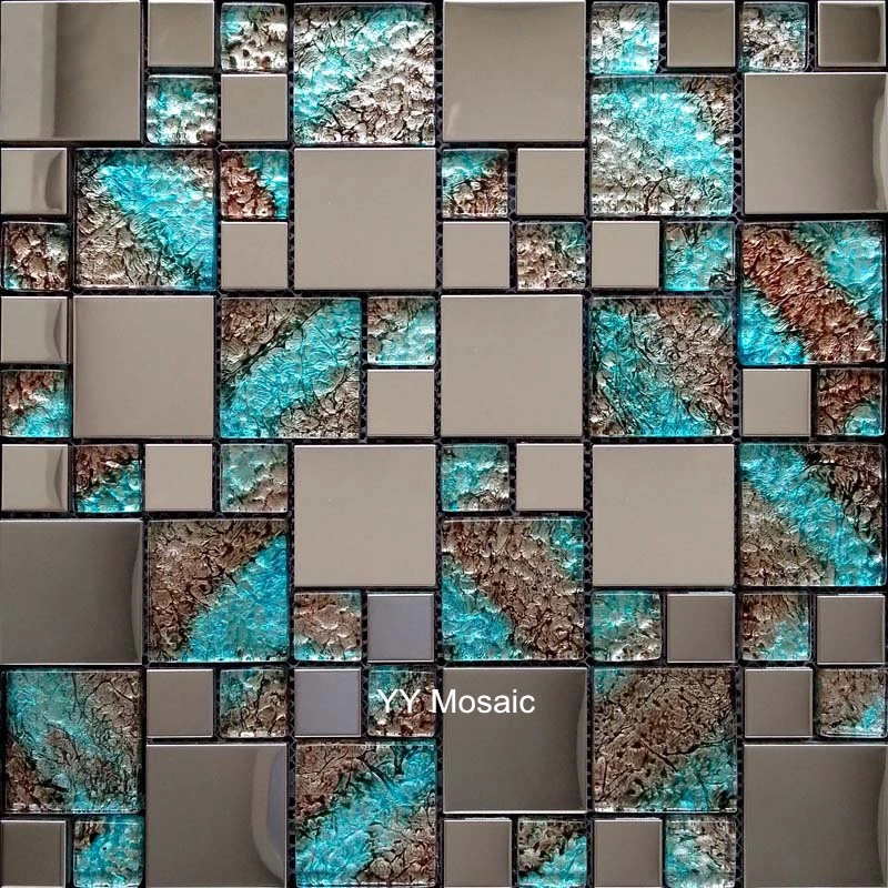 Европейский стиль нержавеющая зеркальный жетский чехол-коричневый парик-микс из