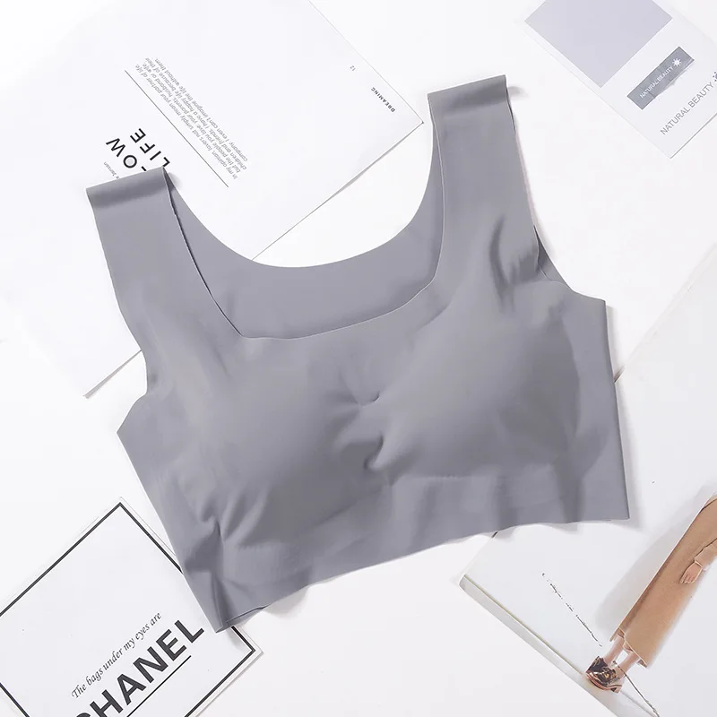 QA239 Ice Silk бесшовный бюстгальтер Sutian облегающий женский топ на бретелях нижнее