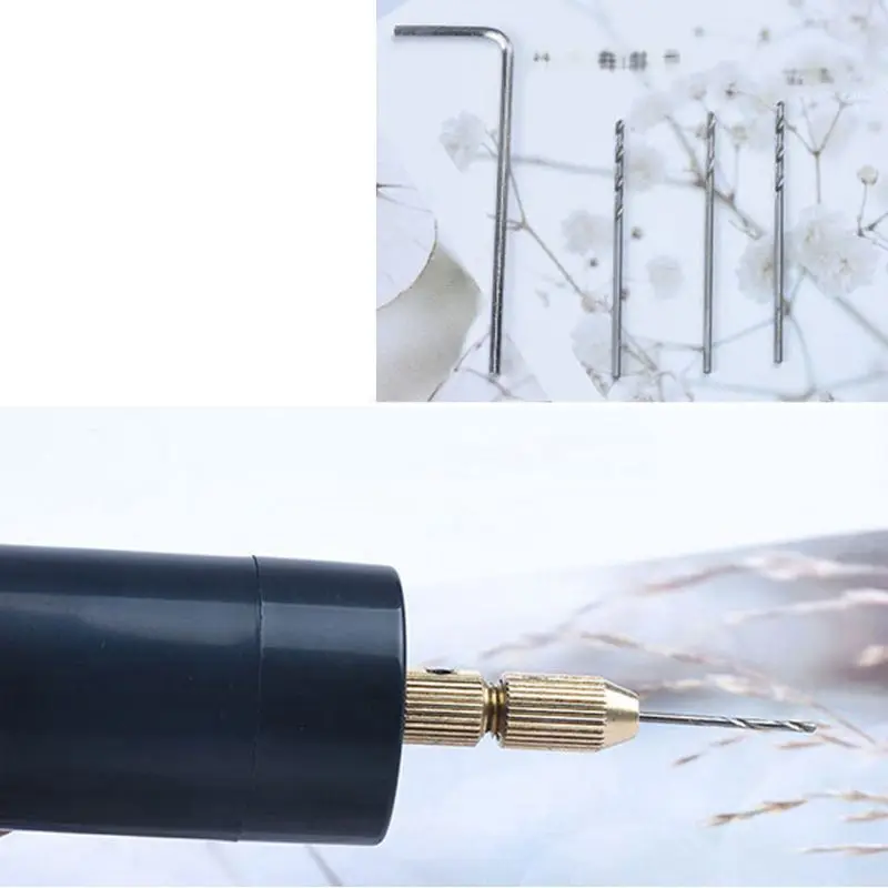 Электросверлилка ключ, дюймовый стандарт 5V ручной Мотор изготовление отверстия смолы ювелирные изделия мини-дрель Usb