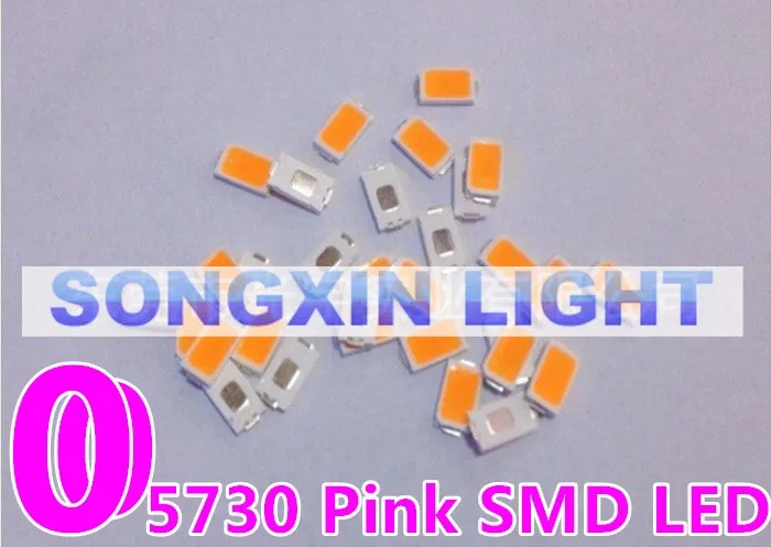 100 шт. 5630/5730 SMD/SMT Розовый цвет поверхностного монтажа диоды SMD SMT 5730 светодиодный светильник чип-(1,8~ 3,4 в/) диоды Ultra Birght светодиодный