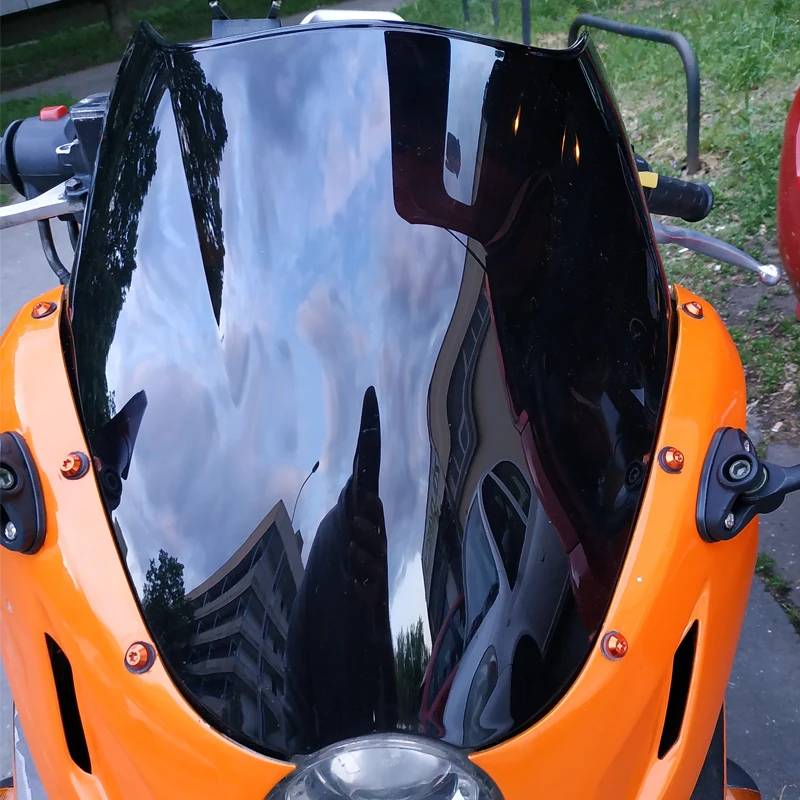 Мотоцикл двойной пузырь лобовое стекло ветер экран для 2005-2008 2009 2012 Hyosung GT125R GT250R GT650R GT 125 250 650 R